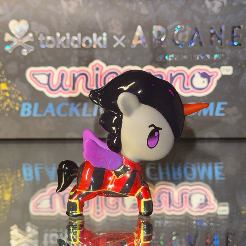 tokidoki Silco Unicorno from Arcane Blacklight Chrome Unicorno Series
